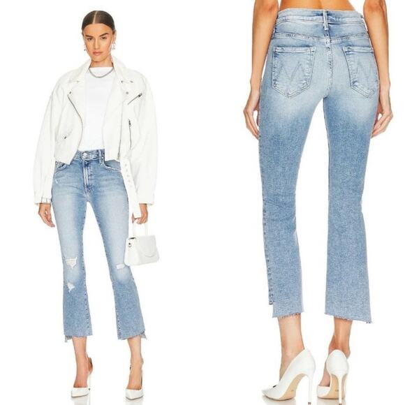 Mother Insider Crop Step Fray Jeans In Thrilling Shots 25 - Picture 6 of 10